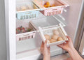 04-Stretchable Fridge Organizer Basket – Adjustable Space-Saving Storage Box