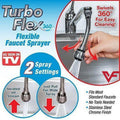TURBO FLEX 360 FLEXIBLE FAUCET SPRAYER TAP MOVER INSTANT HANDS FREE SWIVEL SPRAY HOSE SPRAY SINK