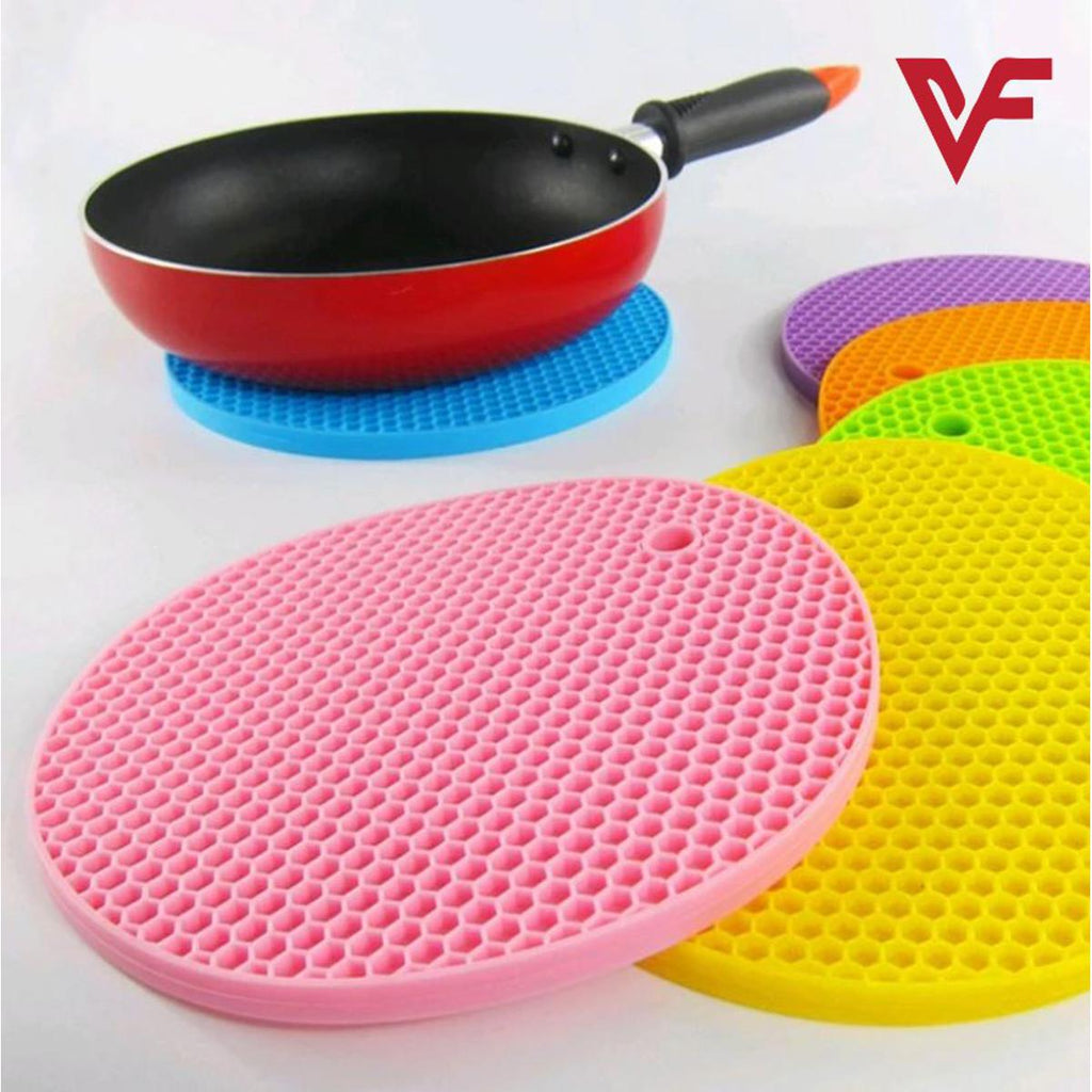 Silicone Hot Pot Holder pad Patili Hot Plate Mat Multipurpose Silicone Pot Holders Hot Pads Silicone Heat Resistant Coasters Cup Insulation Mat Pad Potholders Honeycomb Rubber Pads for Hot Dish Hot Cushions Counter Mats For Tables