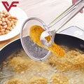 Imported Small Multi-functional 2 in 1 Fry Tool Filter Spoon Strainer With Clip,Oil Frying BBQ Filter Stainless Steel Mesh Strainer Kitchen Tool Frying Mesh Colander Quick Strain Stainless Steel Tong Colander