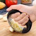 Stainless Steel Garlic Press – Manual Hand Press Kitchen Gadget