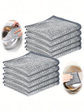 Pack of 12 Kitchen Steel Mesh Wire Dish Washer Cleaning Cloth