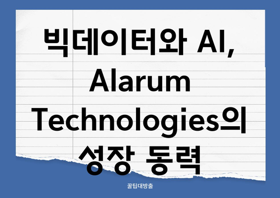 빅데이터 시대, 성장하는 Alarum Technologies| 데이터 분석으로 혁신을 이끌다 | 빅데이터, AI, 기업 성장, 데이터 분석, 기술 혁신