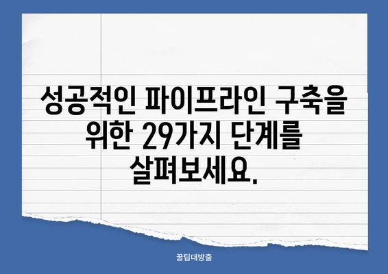 빅데이터 파이프라인 구축 가이드| 29가지 필수 단계 | 빅데이터, 데이터 파이프라인, 데이터 분석, 클라우드