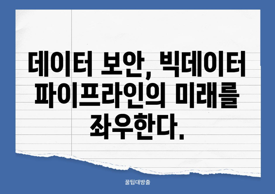 빅데이터 파이프라인 데이터 보안 강화 전략| 주요 위협과 해결 방안 | 데이터 보안, 빅데이터, 파이프라인, 보안 전략